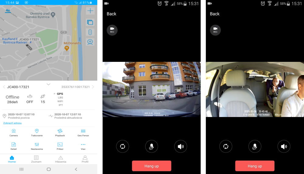 מצלמה לרכב App Profio X5 עם GPS ושידור חי