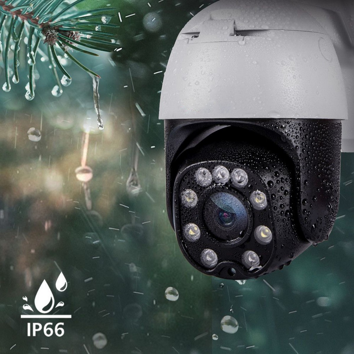 מצלמת הטיית מחבת מסתובבת IP66 עמידה במים