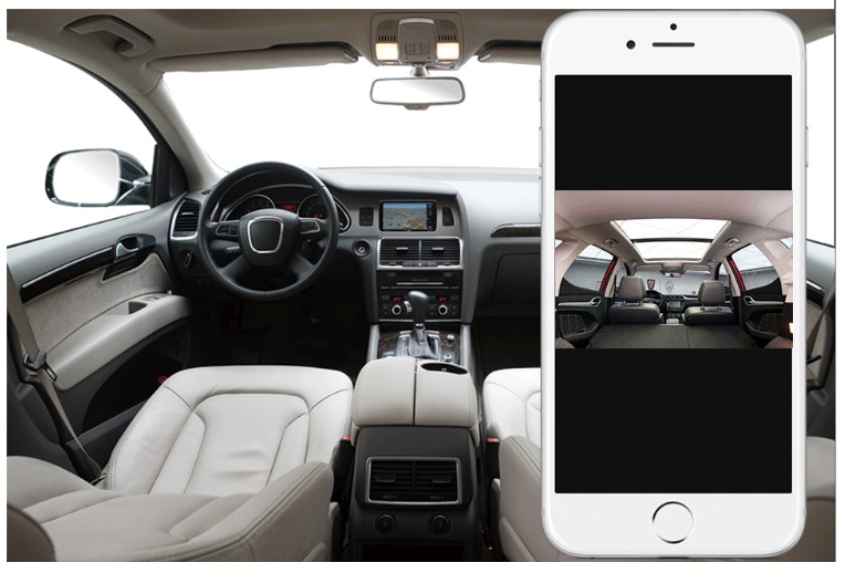 מצלמת רכב profio x7 צפייה ישירה באפליקציית סמארטפון - מצלמת מקש