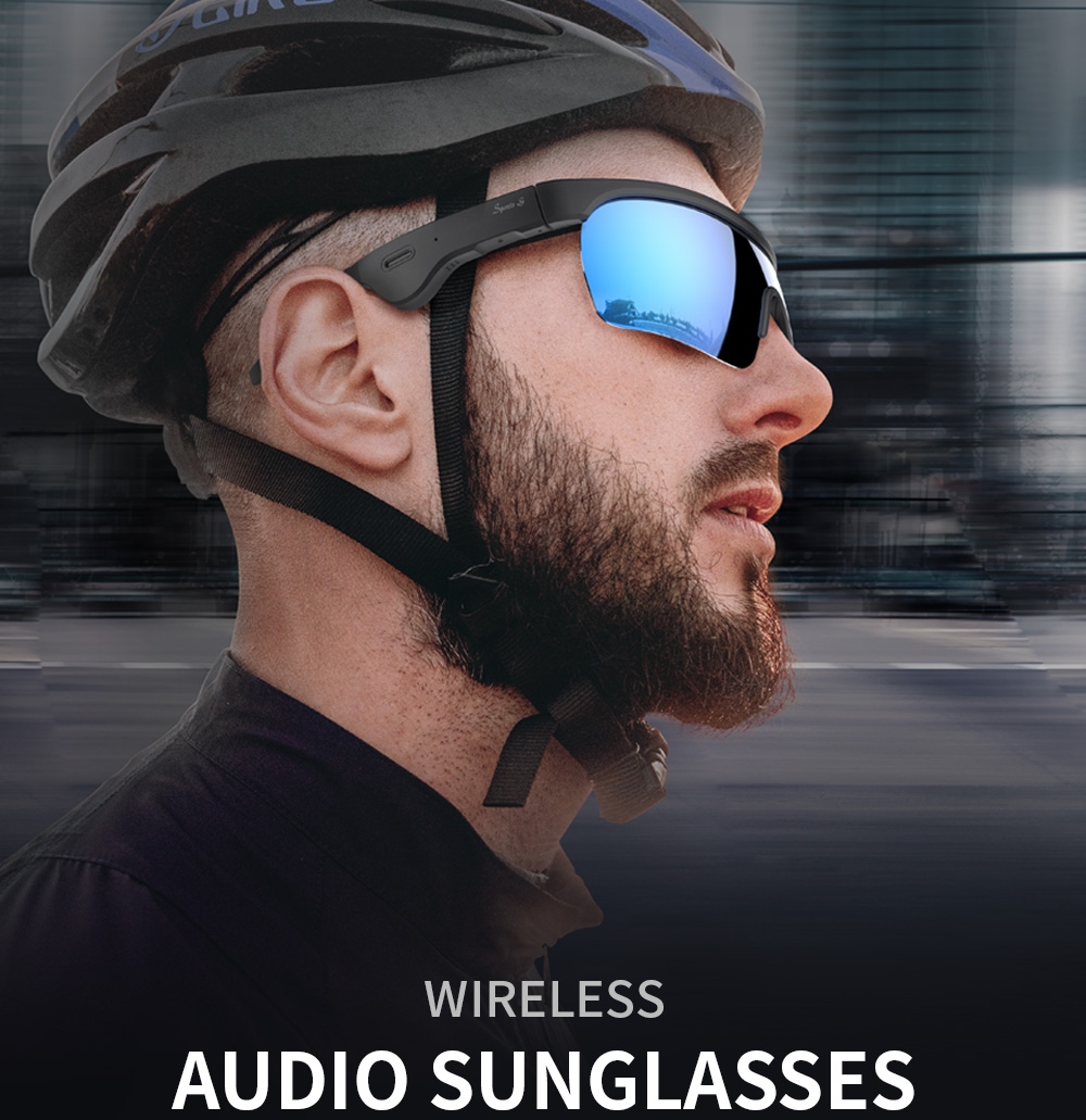 משקפי שמש חכמים אודיו ספורט משקפי Bluetooth להאזנה למוזיקה