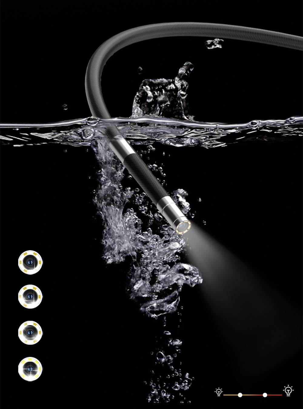 עדשת בורסקופ עמידה למים - מצלמת בדיקת אנדוסקופ