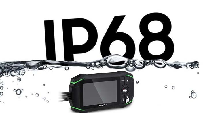 הגנת IP68 - מצלמה עמידה למים + אבק על אופנוע