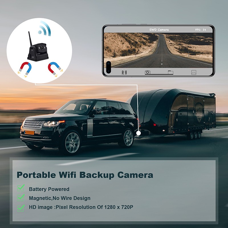 מצלמת wifi לרכב טלפון נייד עם מגנט