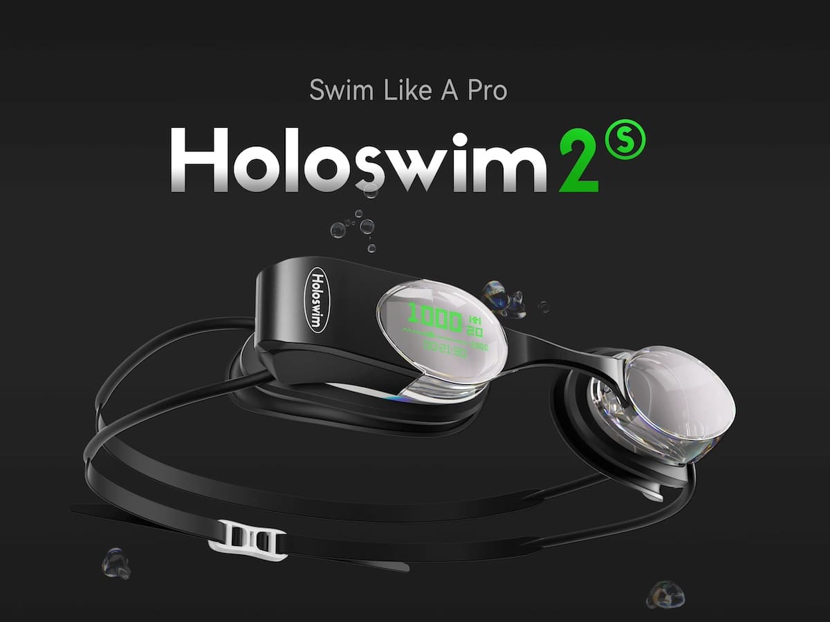 משקפי שחייה עם בינה מלאכותית holoswim 2