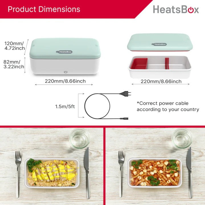 HeatsBox life box מזון חימום תרמו חשמלי נייד
