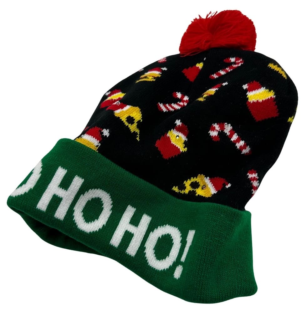 כובע LED לחג המולד זוהר חמימות חורף סרוגה