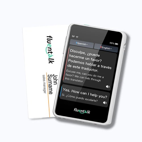 Fluentalk T1 mini - גודל כרטיס ויזה עם מסך 2,8 אינץ' HD