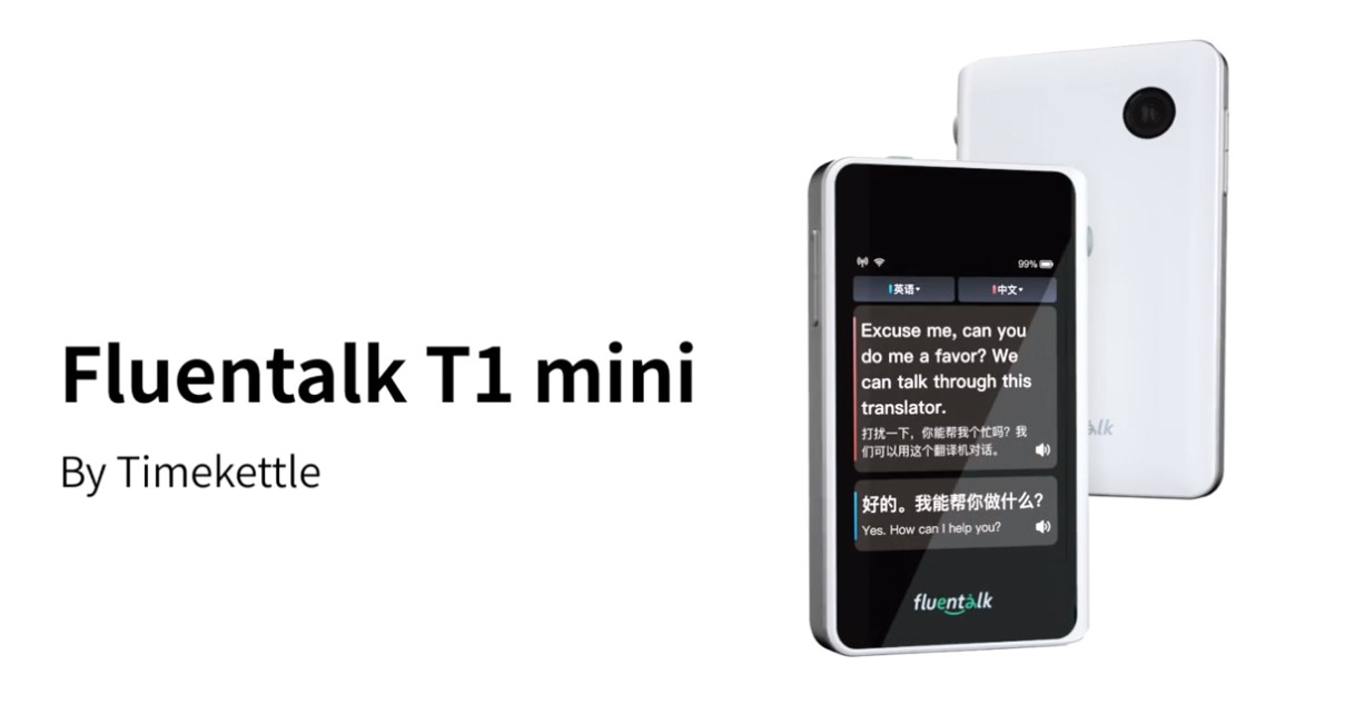 Fluentalk T1 mini Timekettle - מתרגם נסיעות נייד