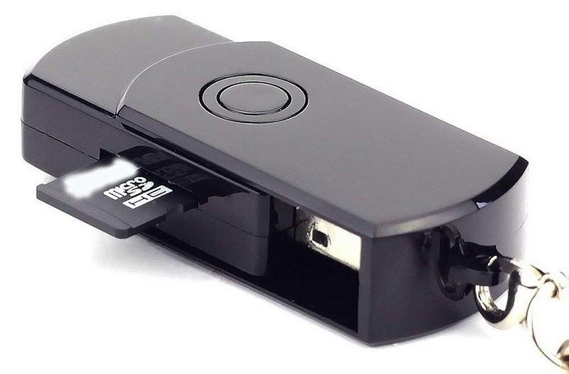 מצלמת מפתח ריגול נסתרת USB עם תמיכה בכרטיס SD/TF עד 32 GB