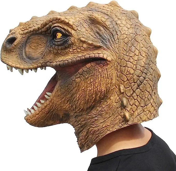 מסכת ליל כל הקדושים מסיכת ראש דינוזאור סיליקון t rex