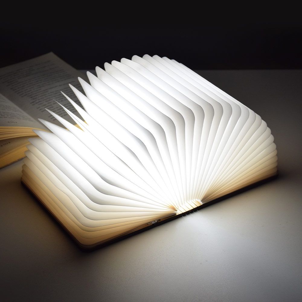 ספר לד - מנורה בצורת ספר מתקפל