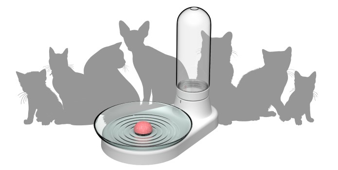 מיכל מים לחתול - מגש אוטומטי