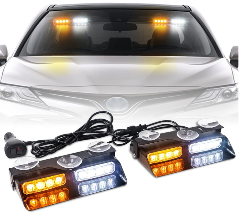 אורות חירום לרכב מהבהבים משואה מכונית (כחול, אדום, לבן, צהוב, סגול)